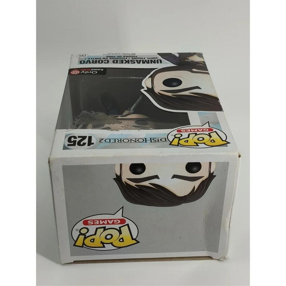 Funko Pop Games Dishonored Unmasked Corvo GameStop Vinyl Black Apparel Red